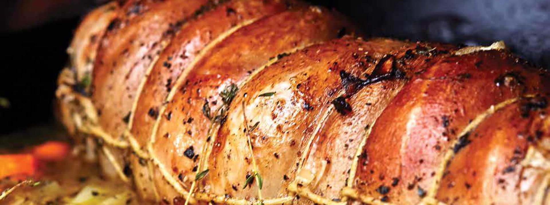 Roast Leg of Lamb with Green Garlic Salsa Verde